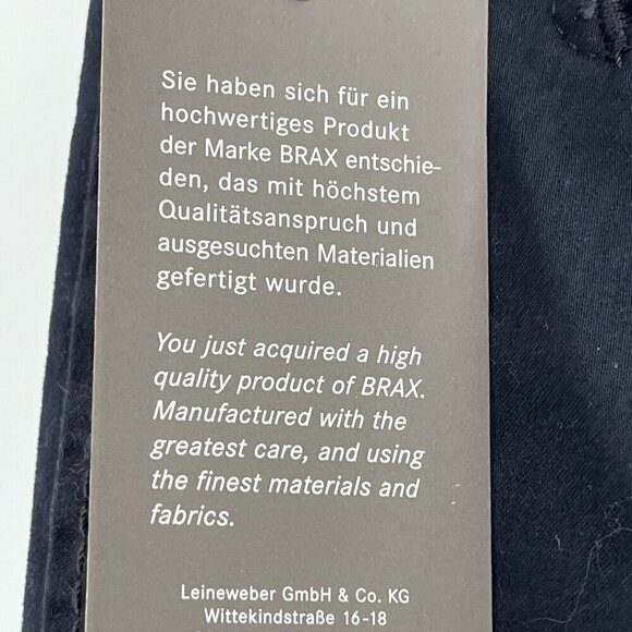 Brax Kapok Pima Twill Regular Fit Chino Pants Perma Blue US 38/EUR 54 NWT $198 - Picture 9 of 16